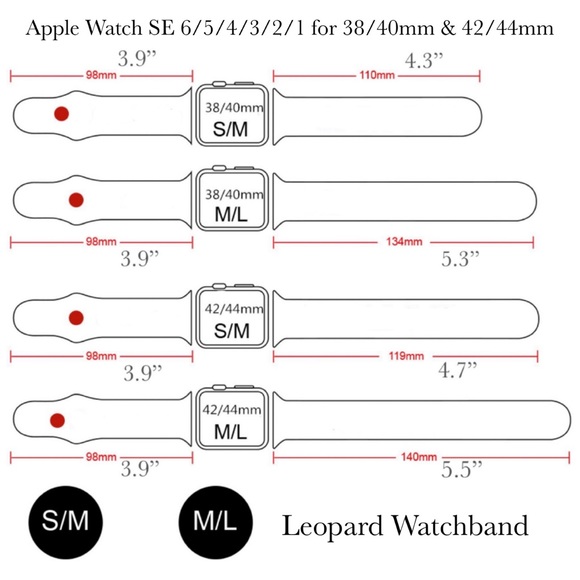 Leopard Print Silicone Watchband for Apple Watch - Picture 10 of 10